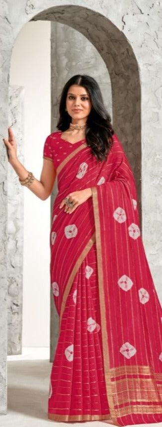 Designer Chiffon Crepe Saree