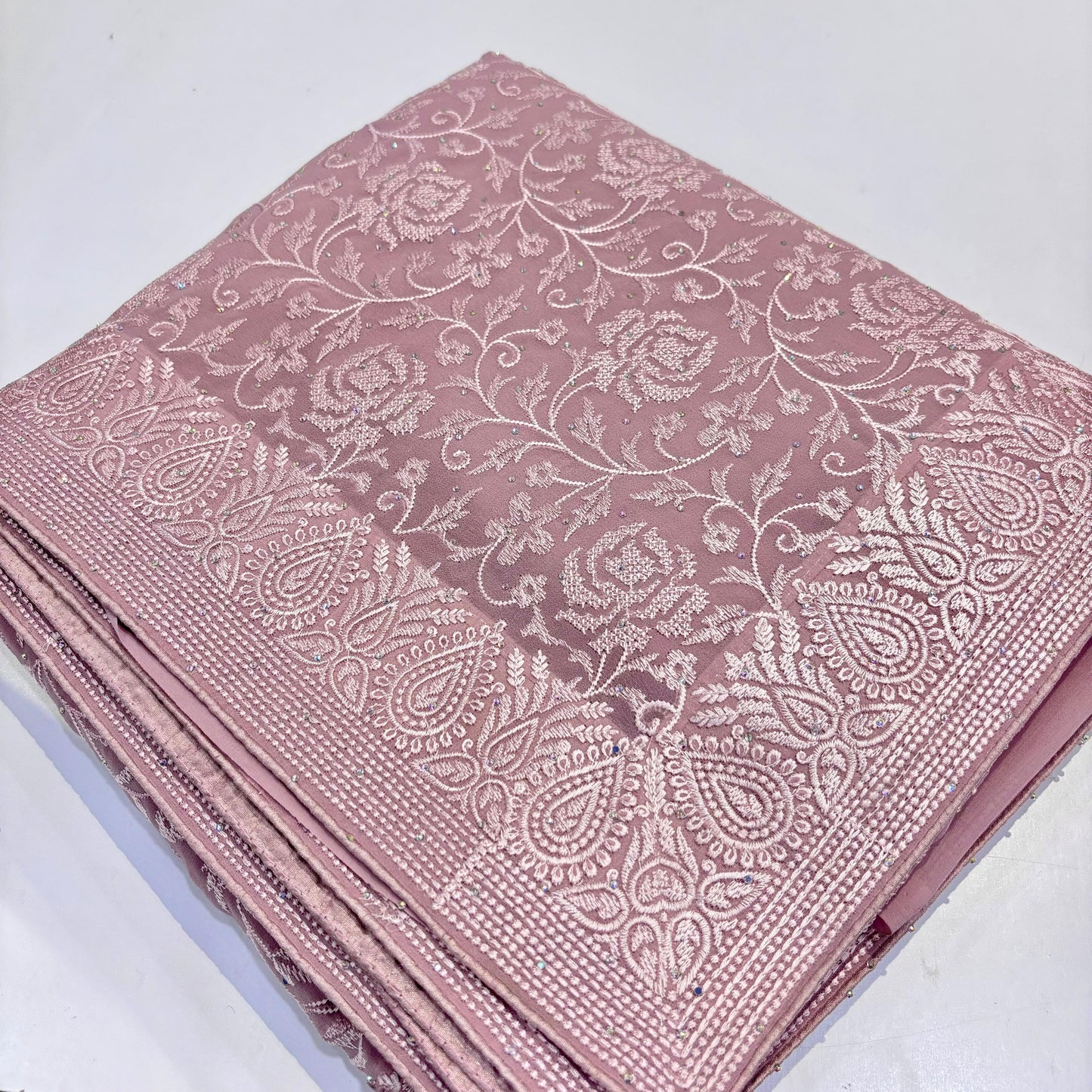 Pure Georgette Chikankari Saree