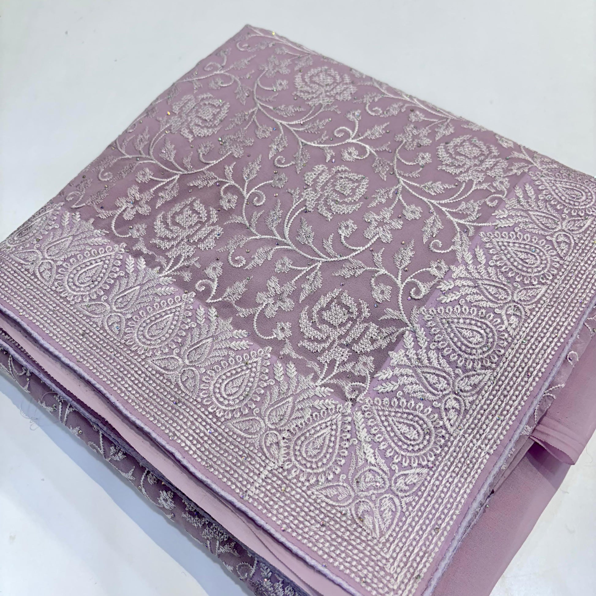 Pure Georgette Chikankari Saree