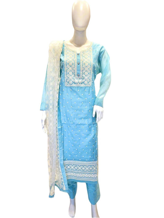 Designer Chanderi Silk Chudidar