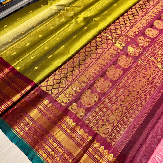 Pure Silk Gadwal Saree