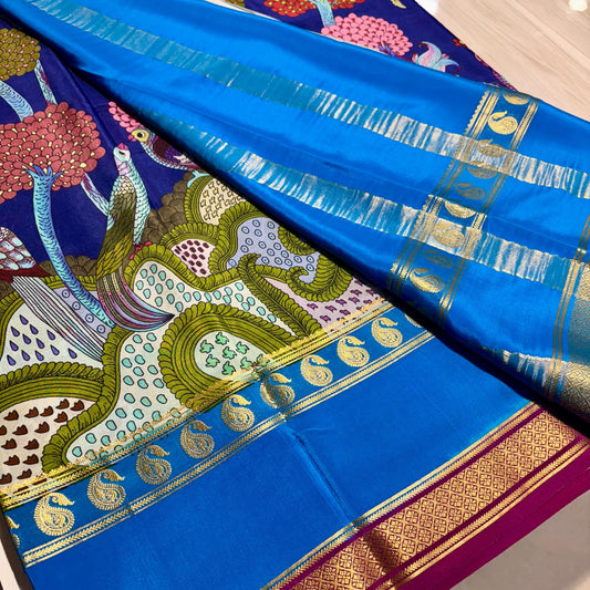 Printed Mysore Silk Saree