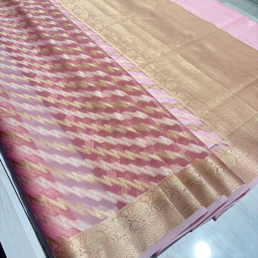 Banarasi Soft Tissue Organza Saree