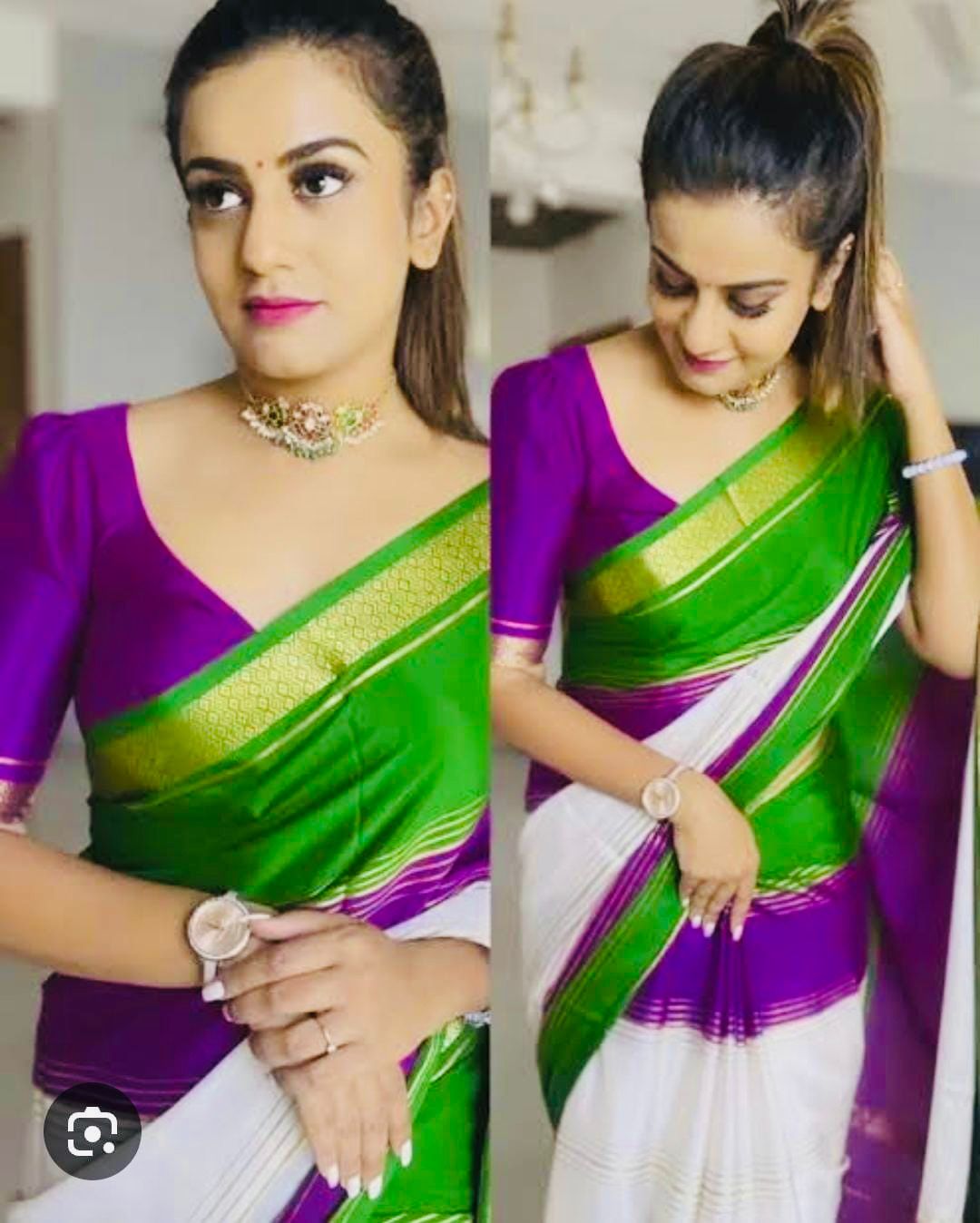 3D Mysore Silk Saree