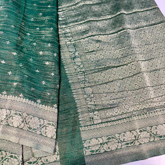 Banarasi Zari Crepe Saree