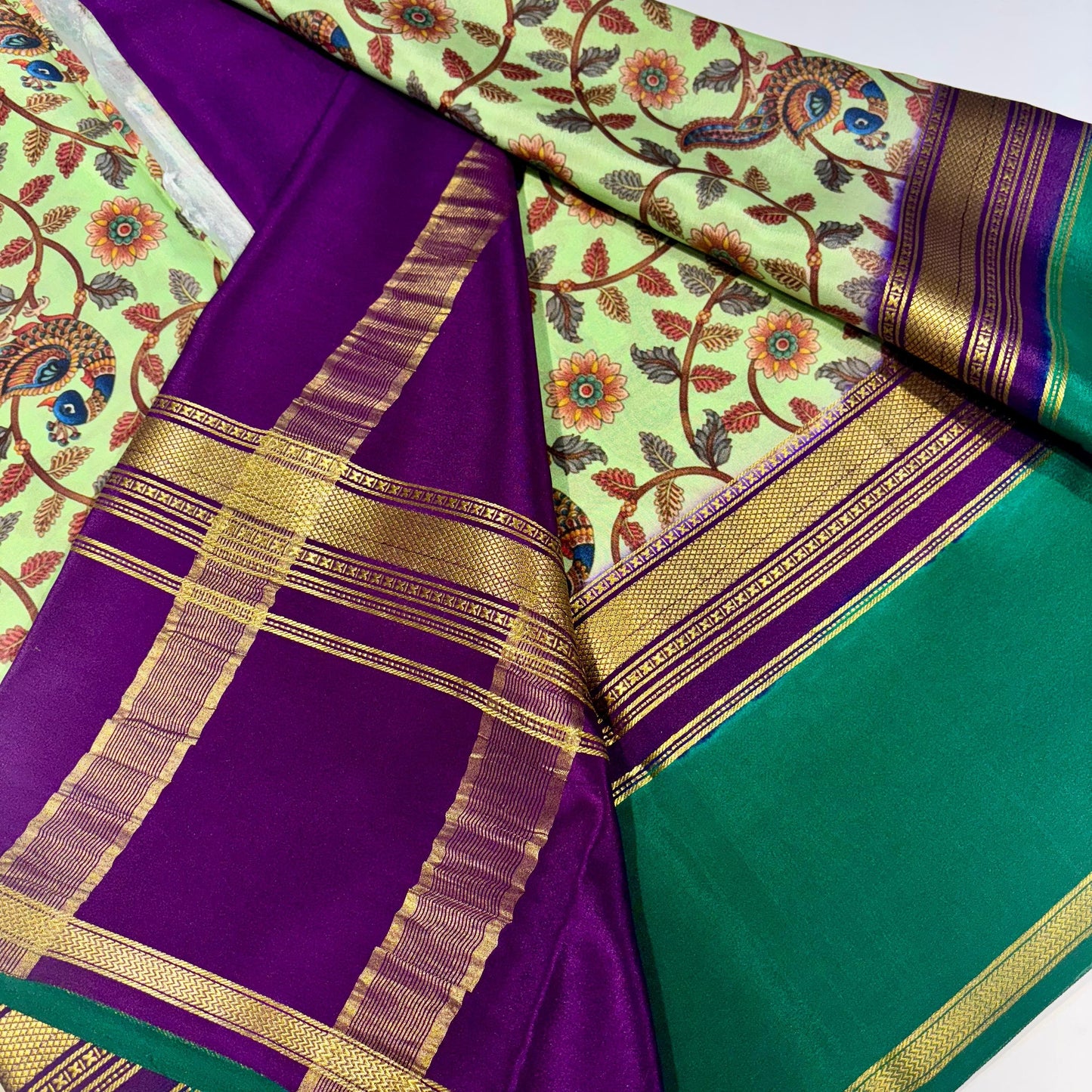 Printed Pure Mysore silk saree