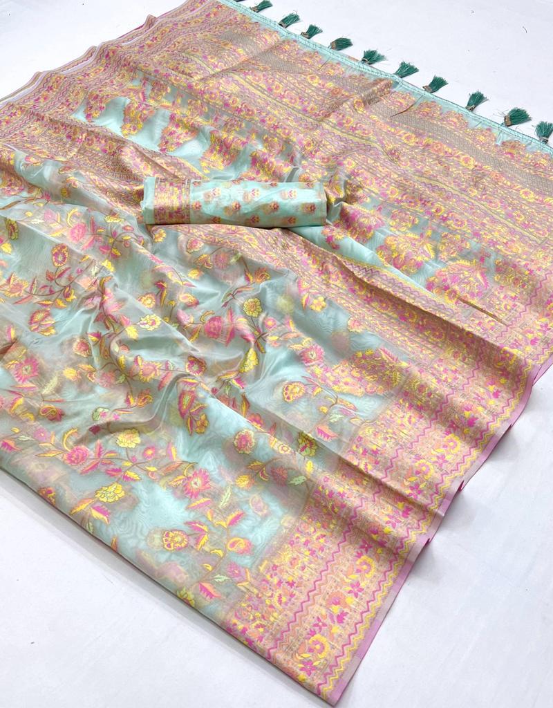 Сари из кашмирской органзы