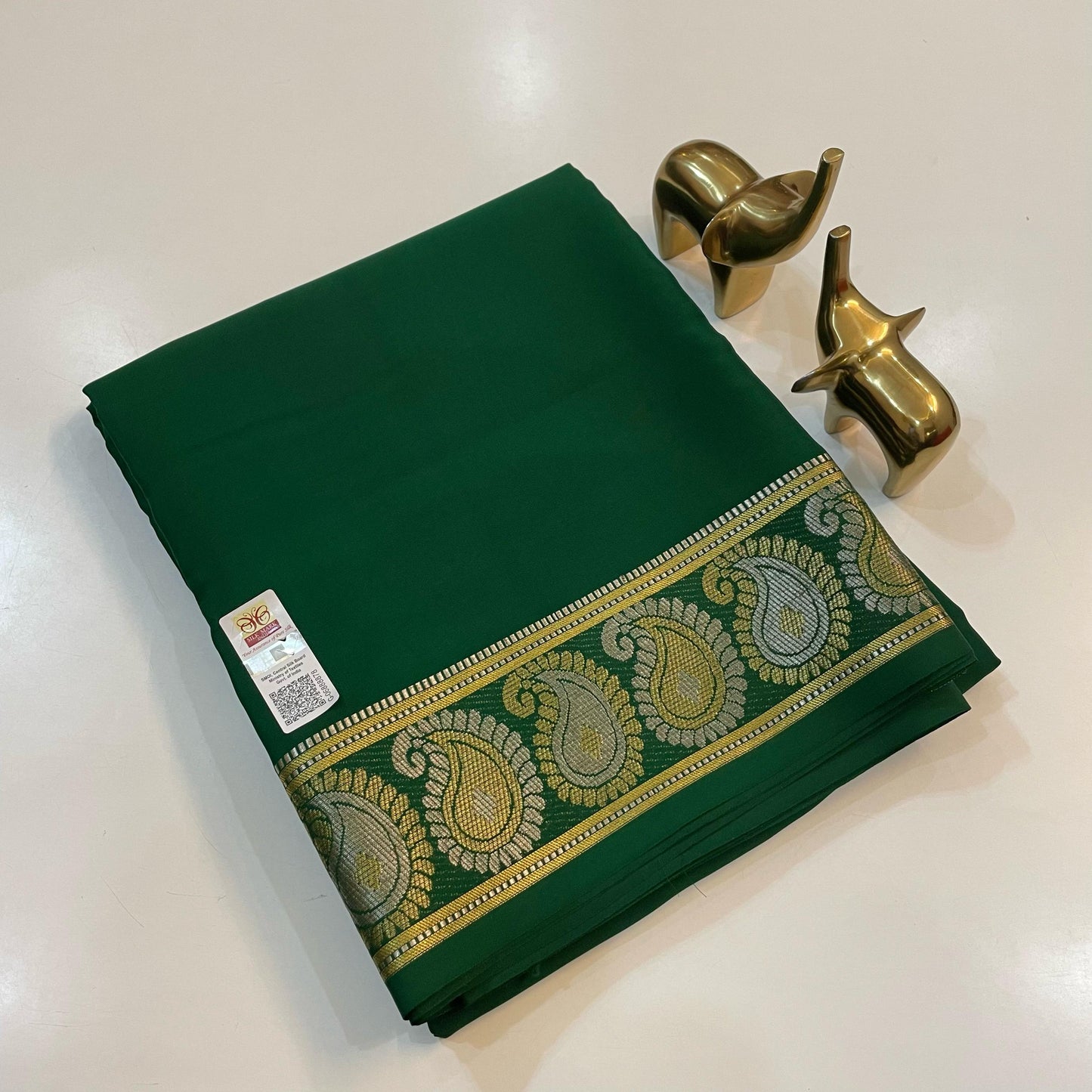 Pure Mysore Silk Saree | 110 grams | KSIC grade