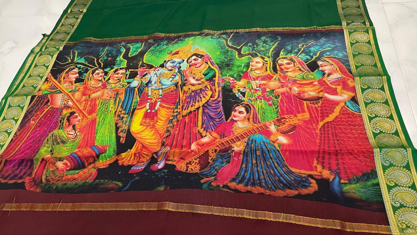 Pure Mysore Silk Saree | 110 grams | KSIC grade
