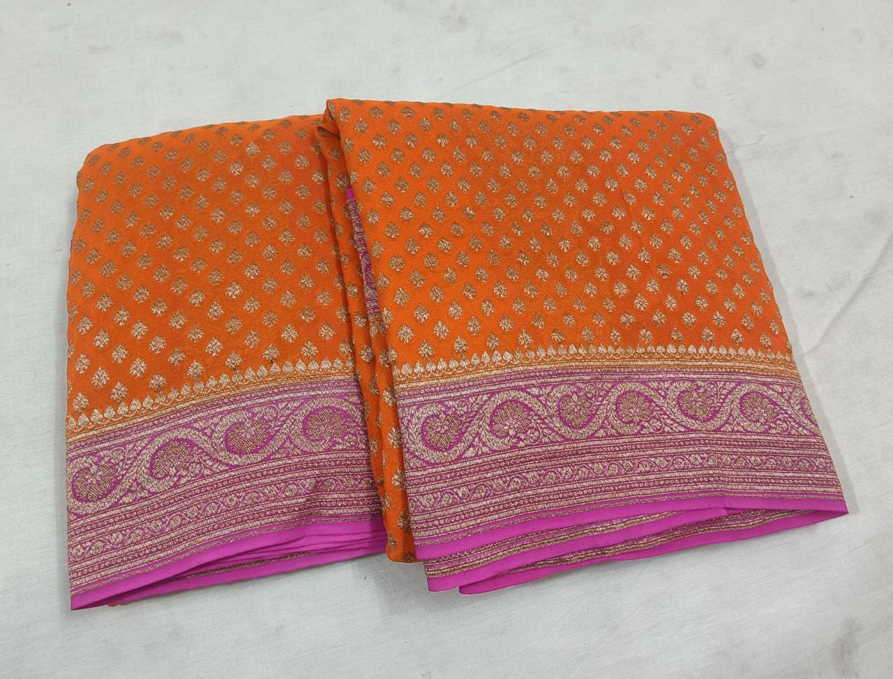 Pure Georgette Chiffon Saree