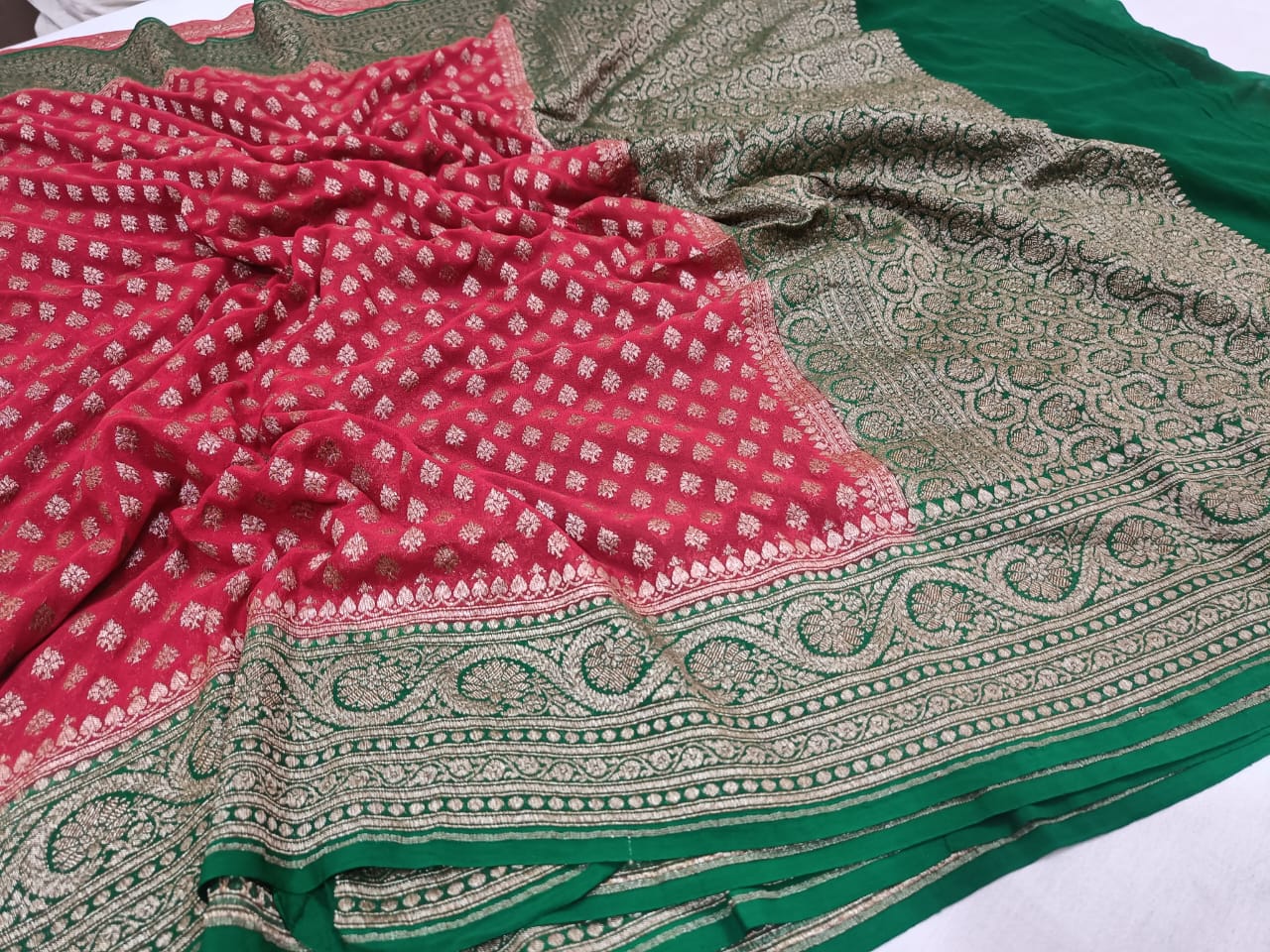 Шифоновое сари Pure Khaddi Georgette