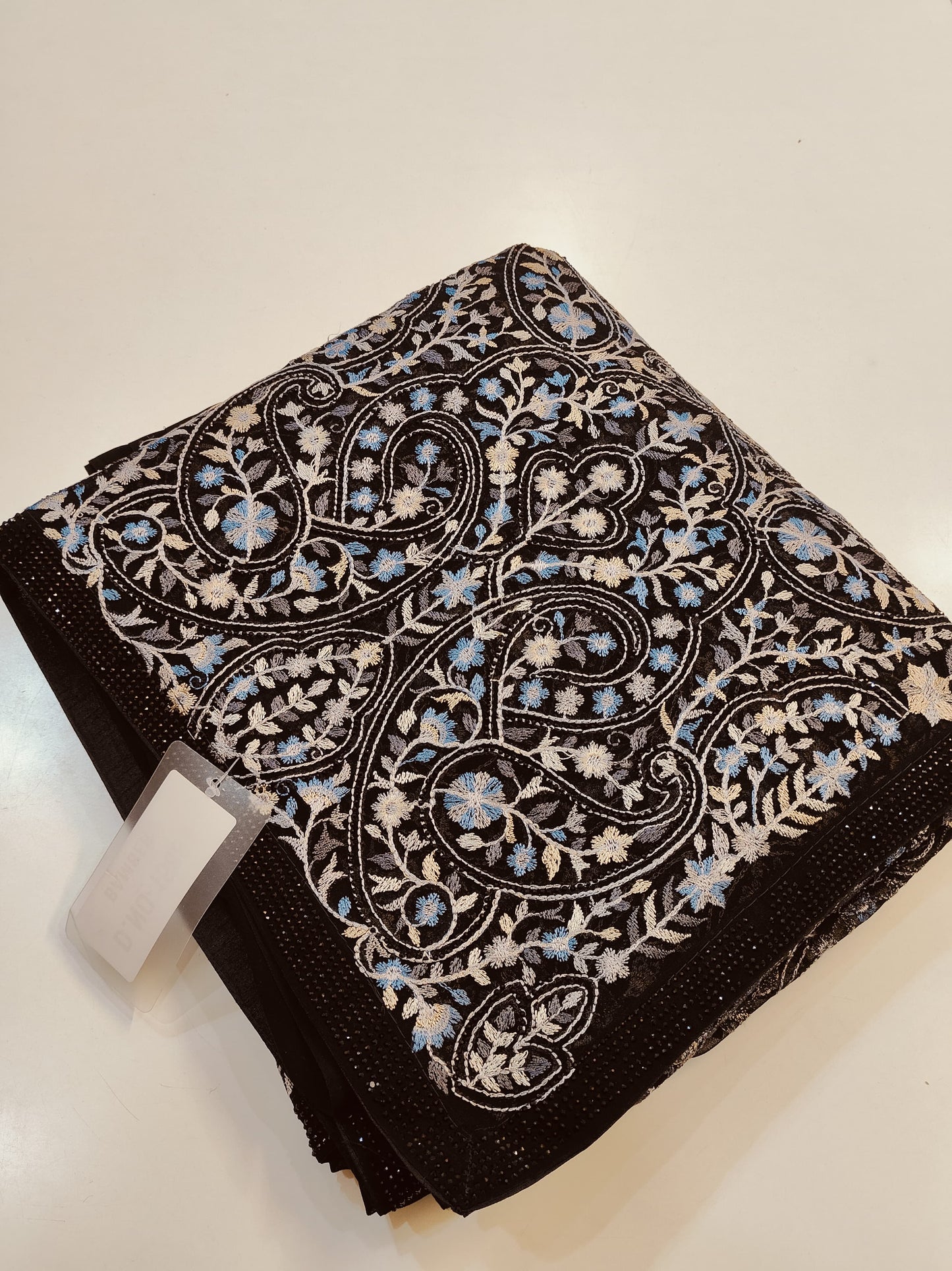 Pure Georgette Kashmiri Saree | Swarovski Work