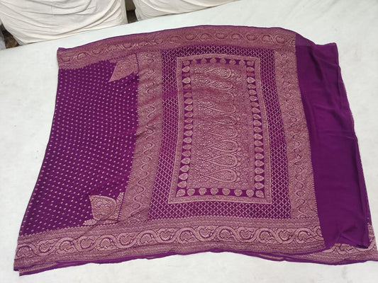 Banarasi Khaddi Chiffon Saree