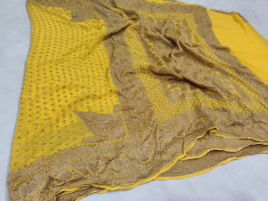 Banarasi Khaddi Chiffon Saree