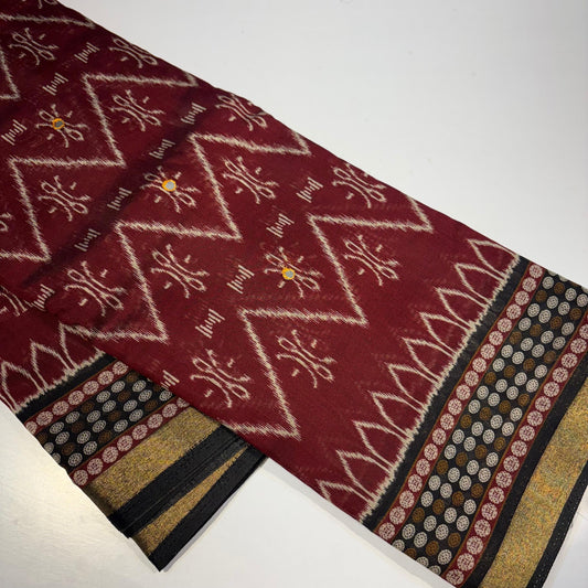 Printed Maslin Silk Cotton Saree