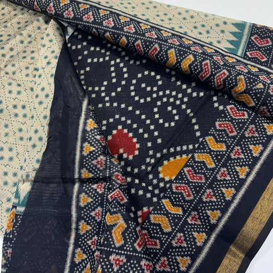 Printed Maslin Silk Cotton Saree