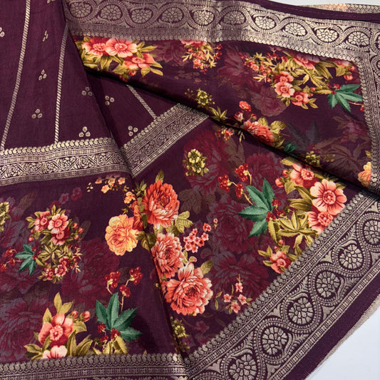 Printed Crepe Silk Saree