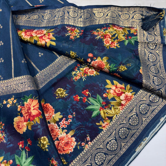 Printed Crepe Silk Saree