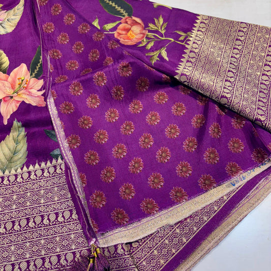 Printed Crepe Silk Saree