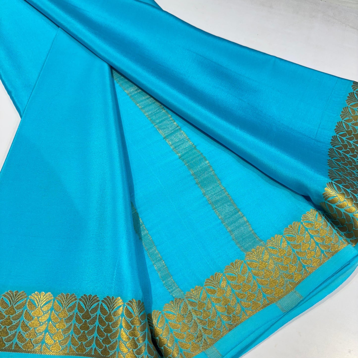 Pure Mysore Silk Saree | 120 grams | Tene Border
