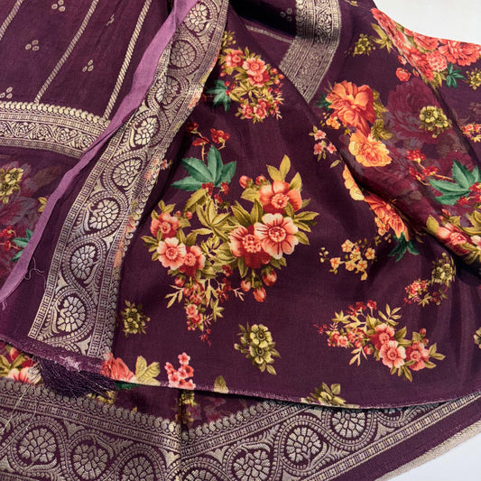 Kalamkari Printed Silk Saree