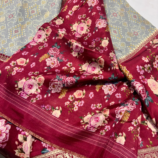 Kalamkari Printed Silk Saree
