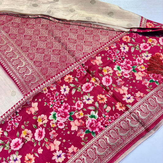 Kalamkari Printed Silk Saree