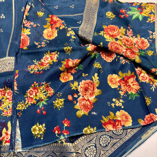 Kalamkari Printed Silk Saree