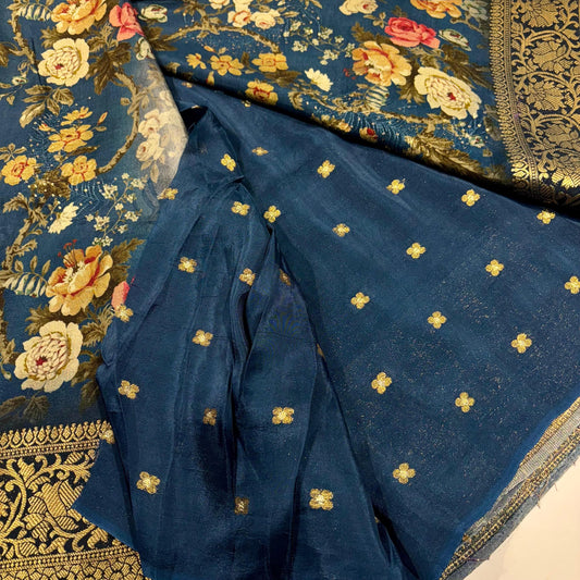 Kalamkari Printed Silk Saree