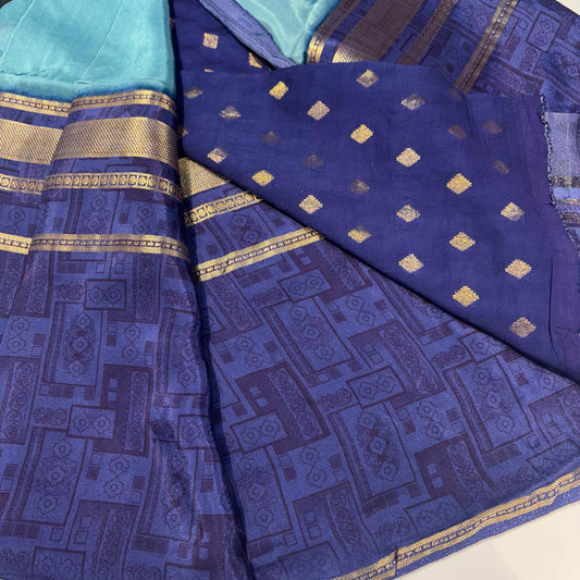 Semi Mysore Silk Saree