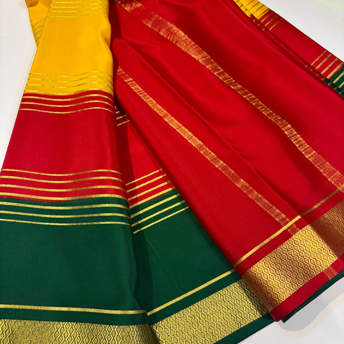 3D Mysore Silk Saree