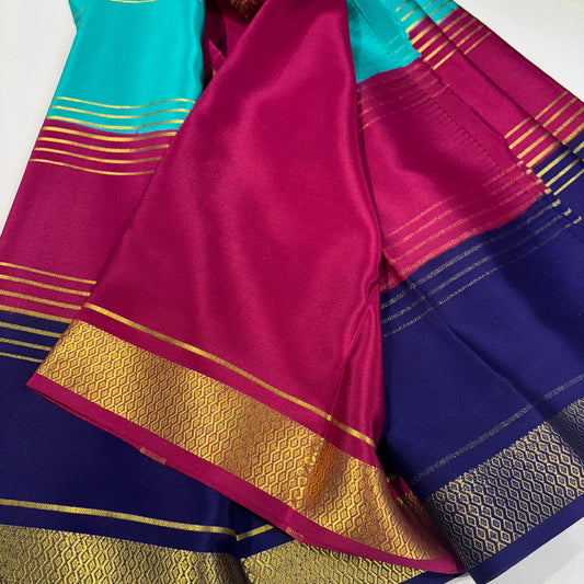 3D Mysore Silk Saree