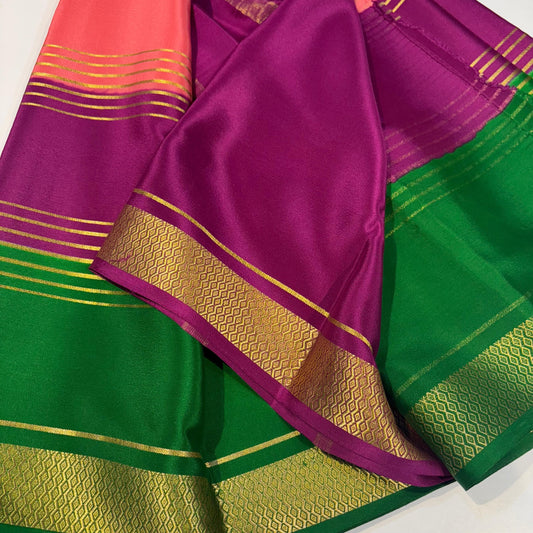 3D Mysore Silk Saree