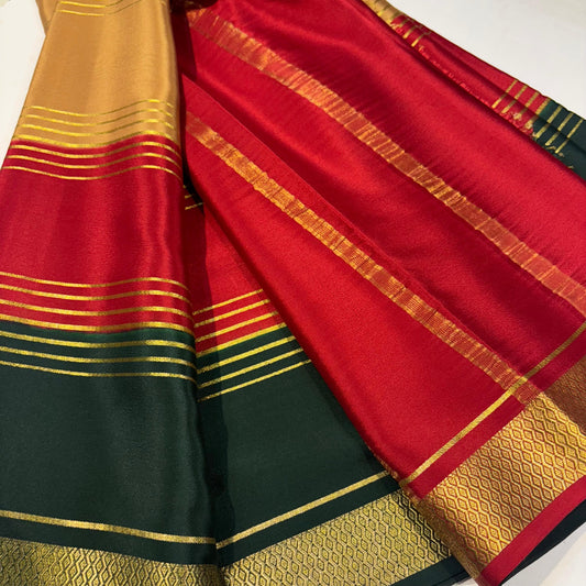 3D Mysore Silk Saree