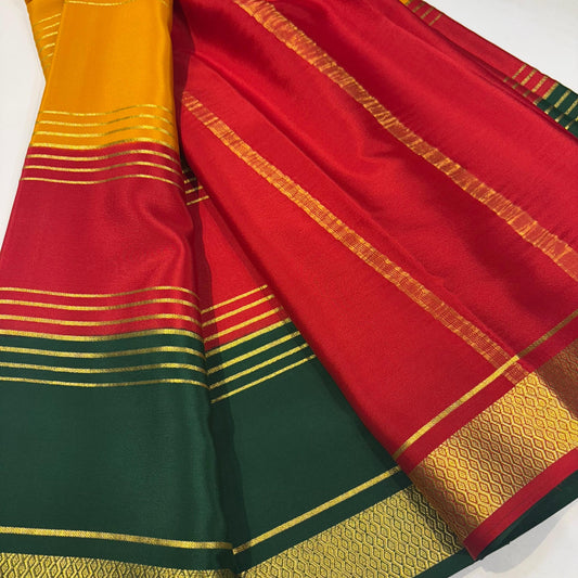 3D Mysore Silk Saree