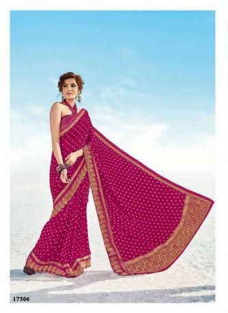 Pure Georgette Printed Saree