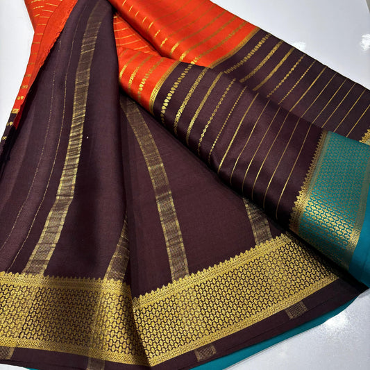 3D Mysore Silk Saree
