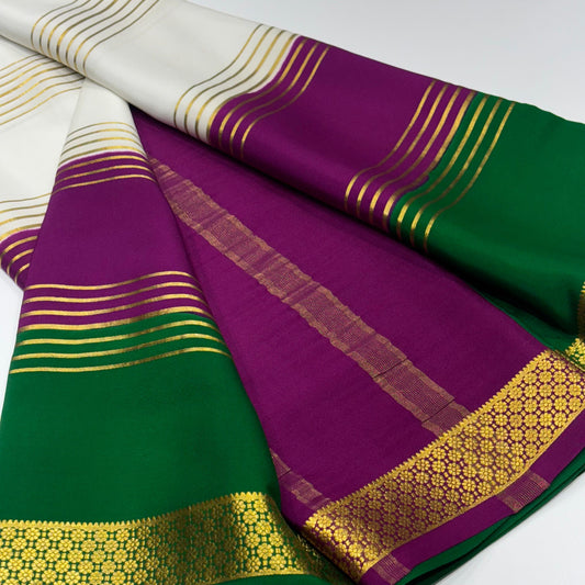 Pure 3D Mysore Silk Saree