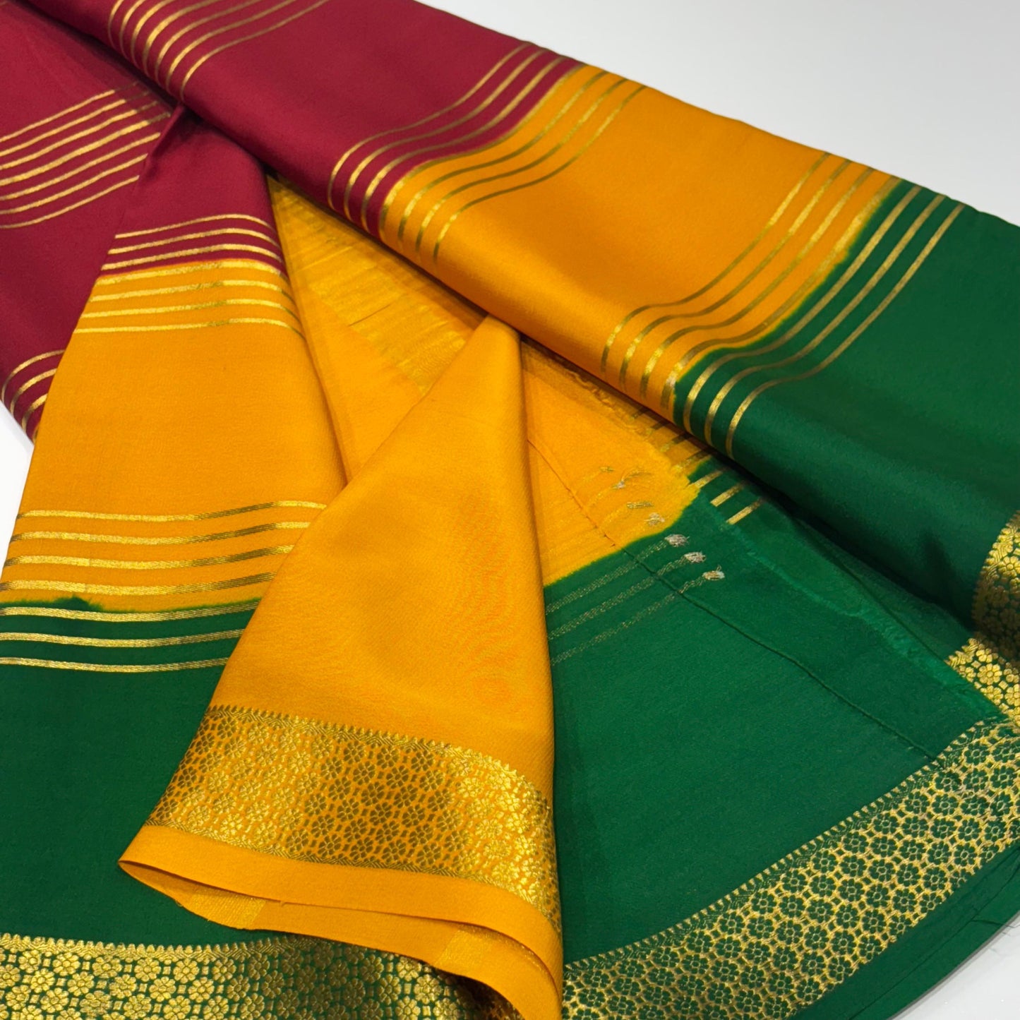 Pure 3D Mysore Silk Saree
