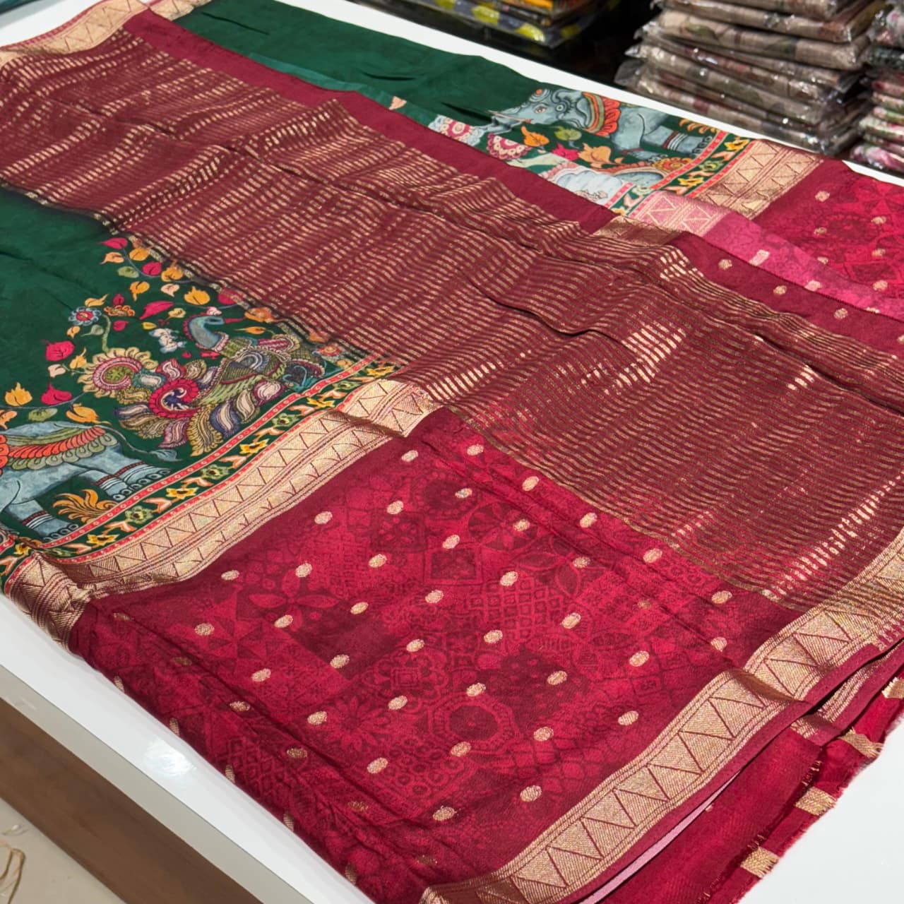 Designer Mysore Crepe Saree