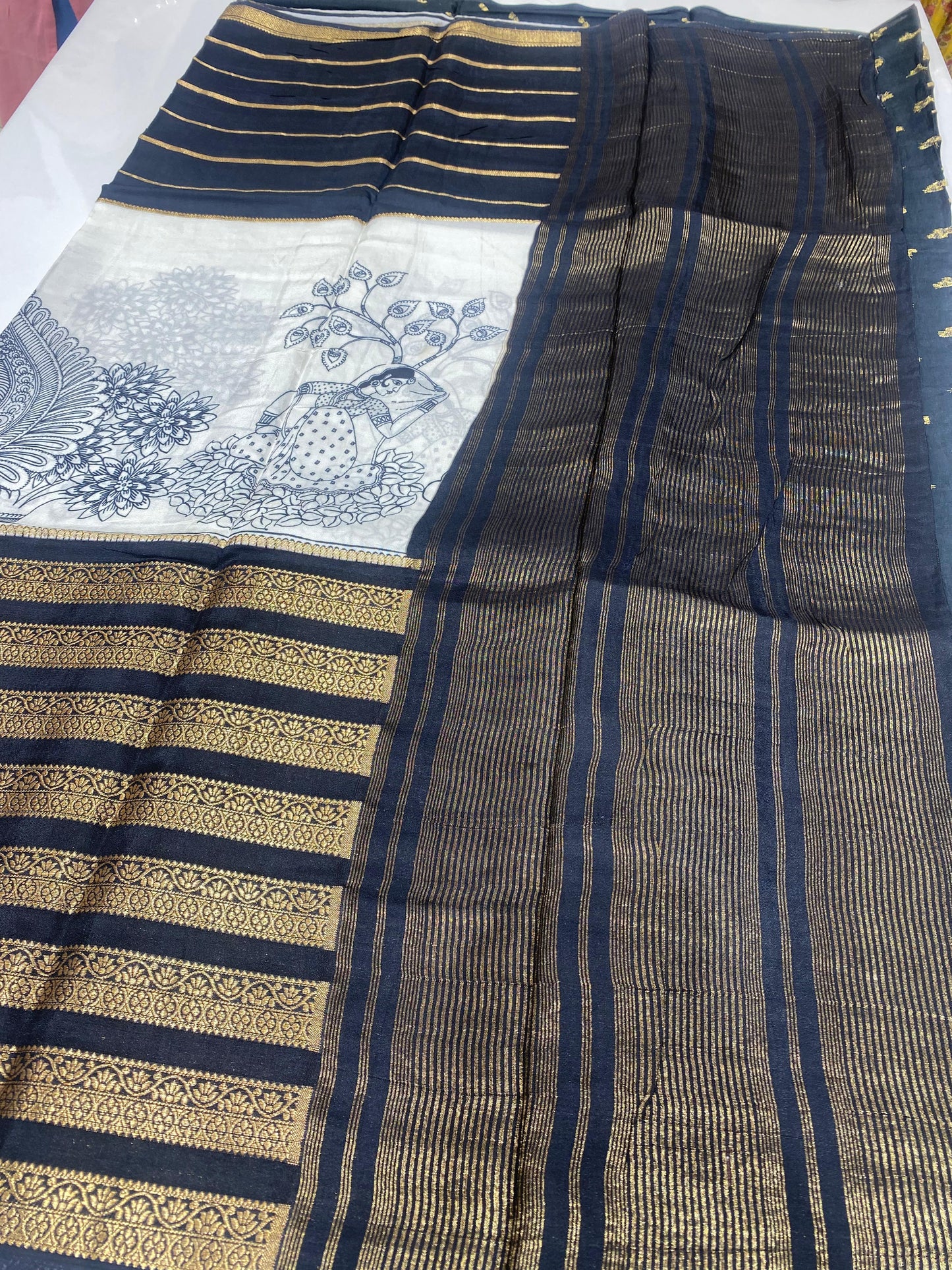 Designer Mysore Crepe Saree