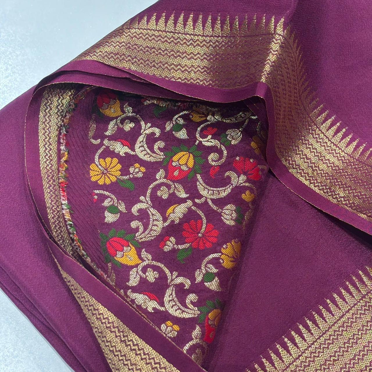 Semi Mysore Silk Saree