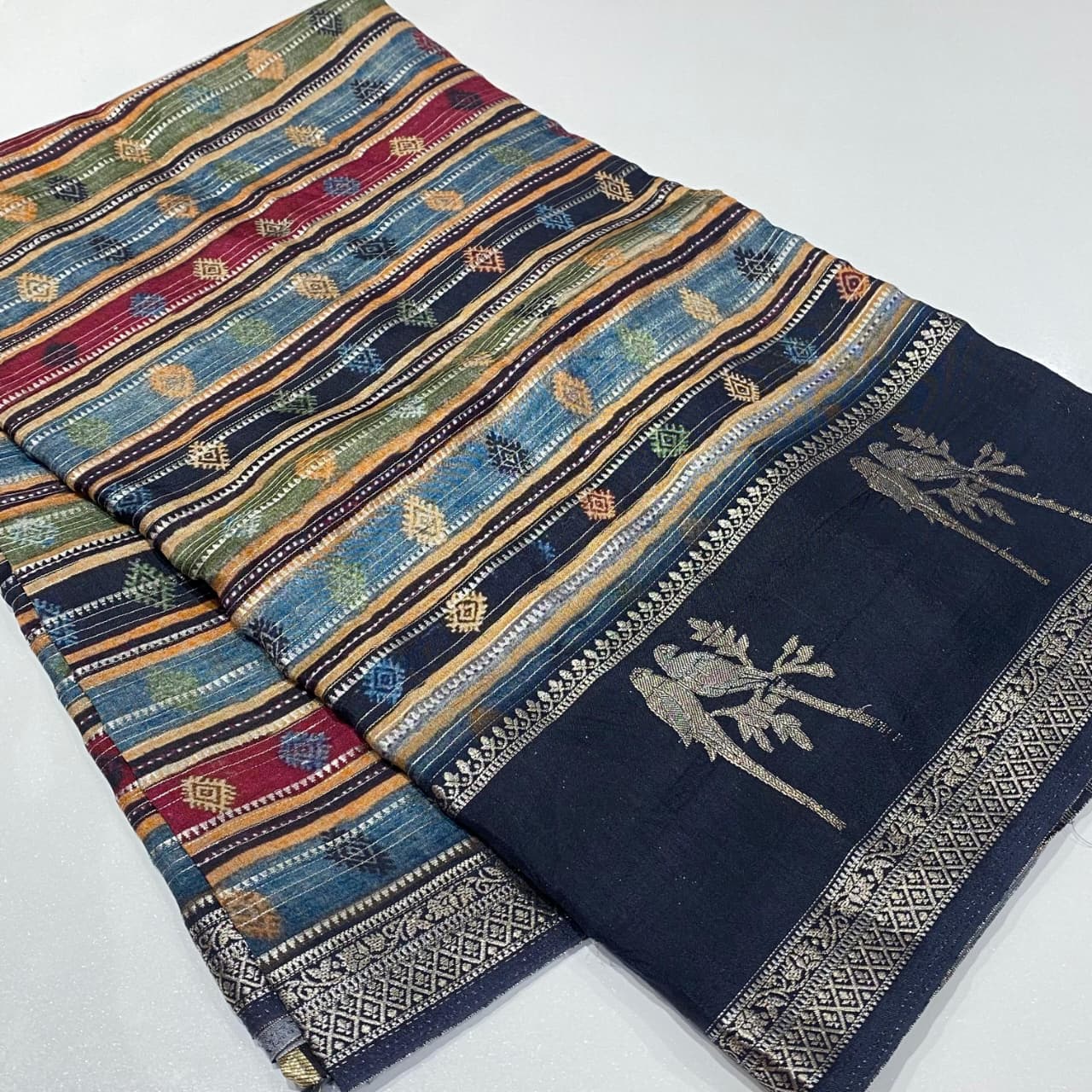 Designer Mysore Crepe Saree