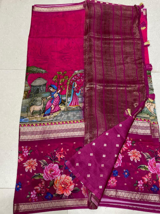 Designer Mysore Crepe Saree