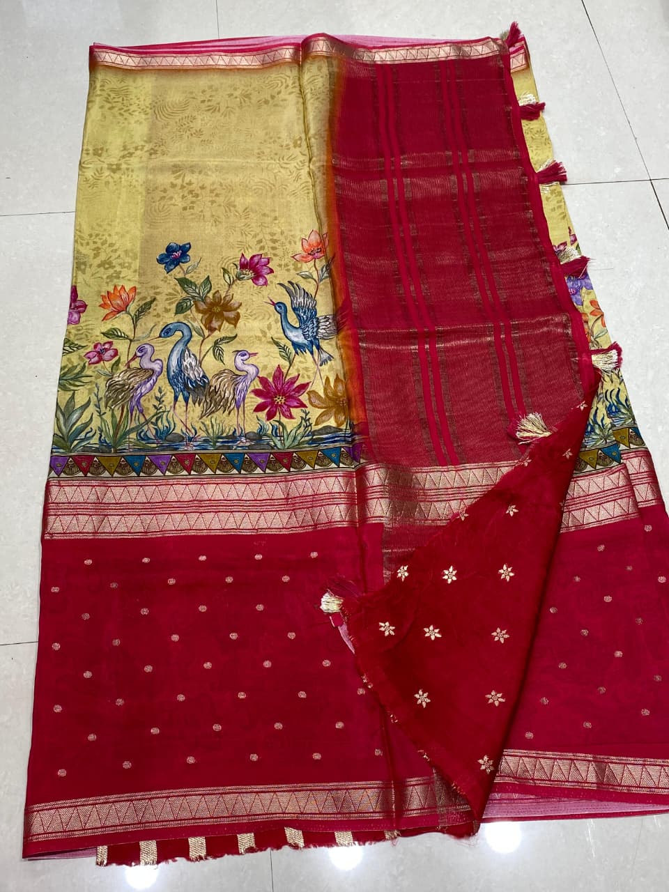 Designer Mysore Crepe Saree
