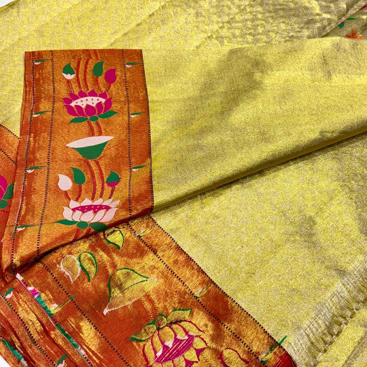 Pure Silk Tissue Paithani Saree