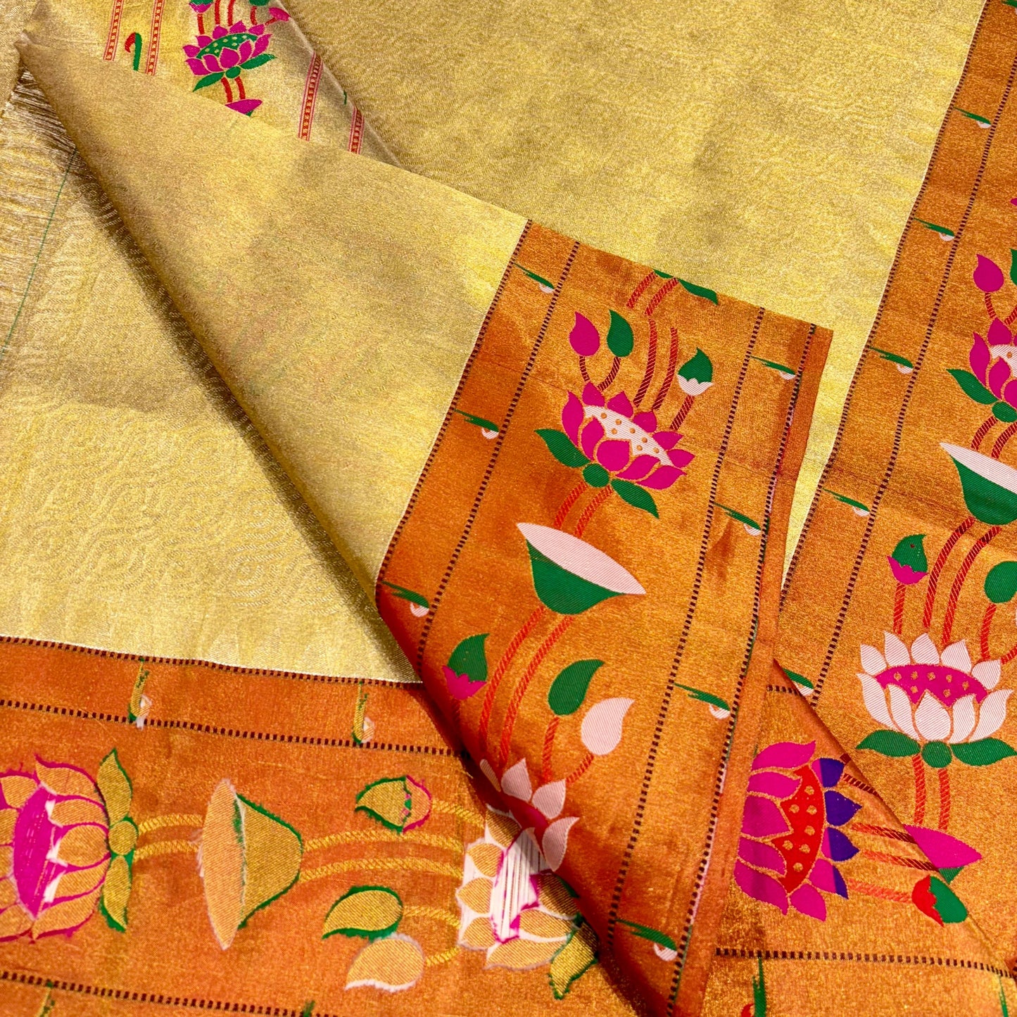 Pure Silk Tissue Paithani Saree