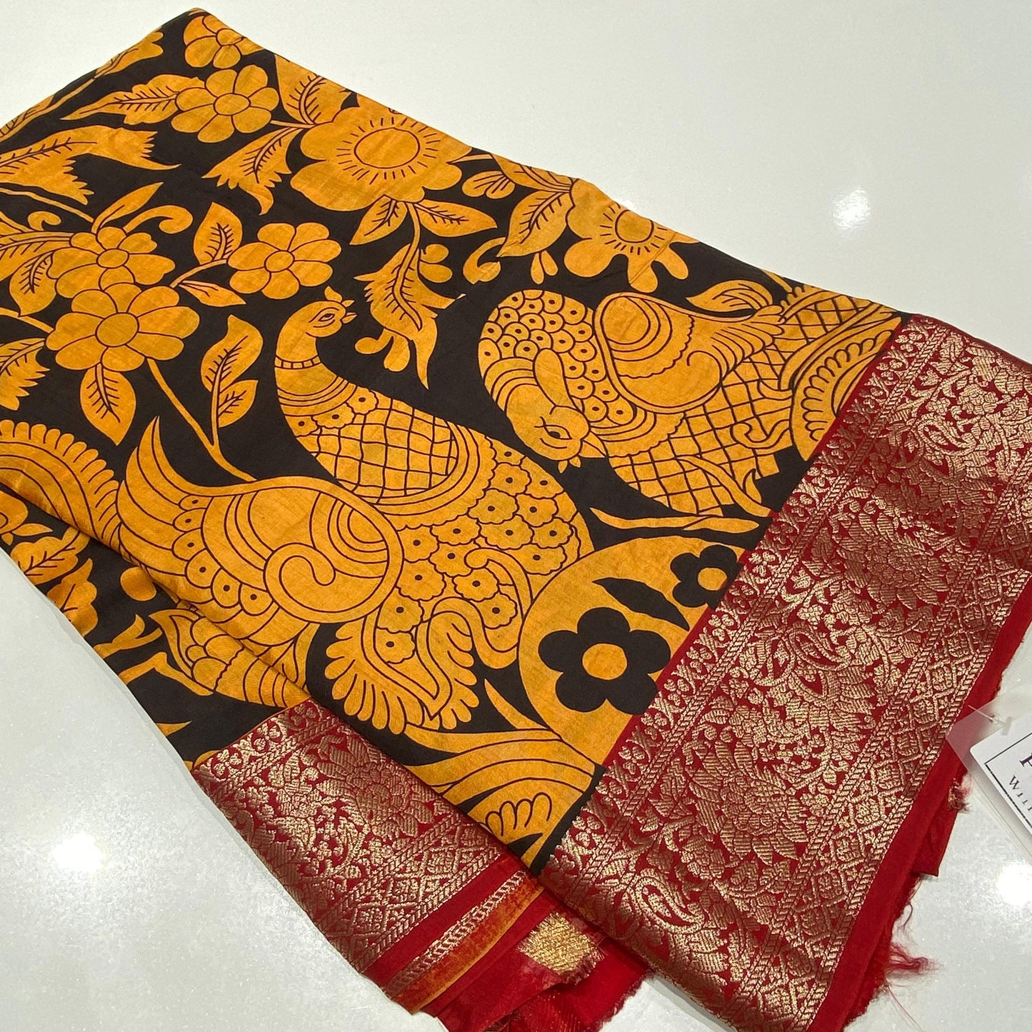 Printed Mysore Crepe Saree