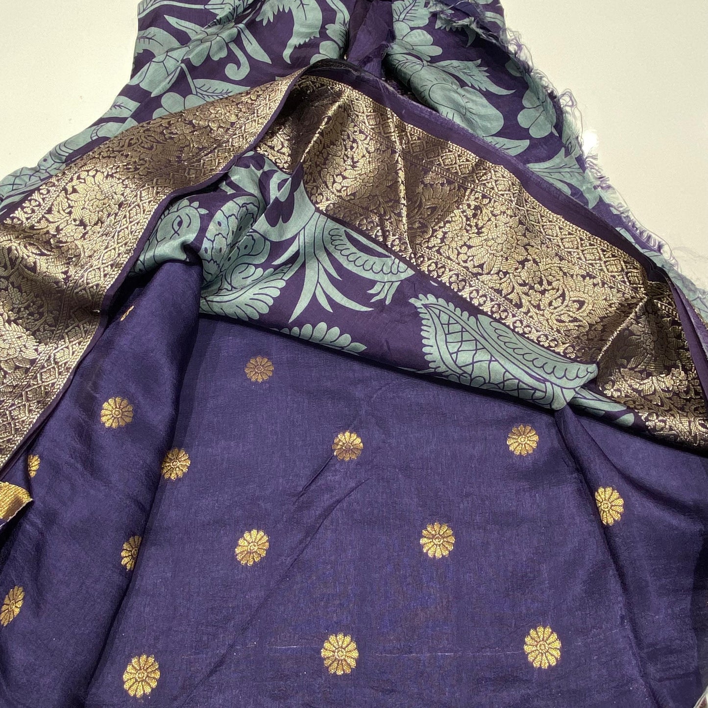 Printed Mysore Crepe Saree