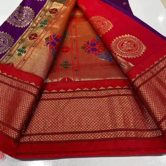 Semi Silk Paithani Saree